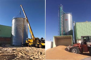 Algeria 1000T Wheat Silo with Cleaning  system